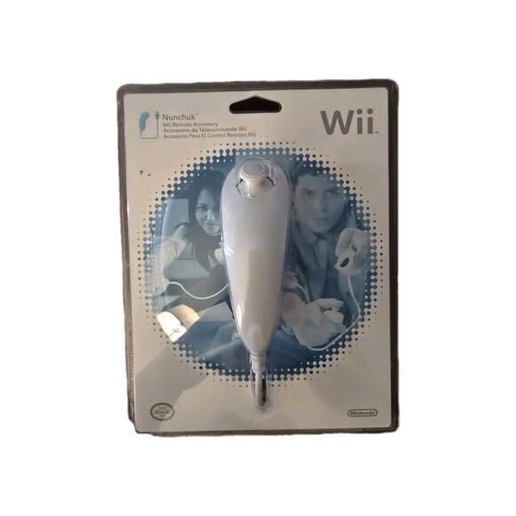 Authentic Official Nintendo Wii Nunchuck White Genuine Original OEM NEW Sealed! - Picture 1 of 2